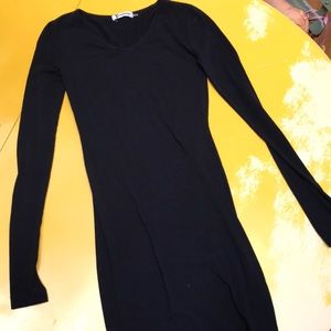alexander wang tight long sleeve dress